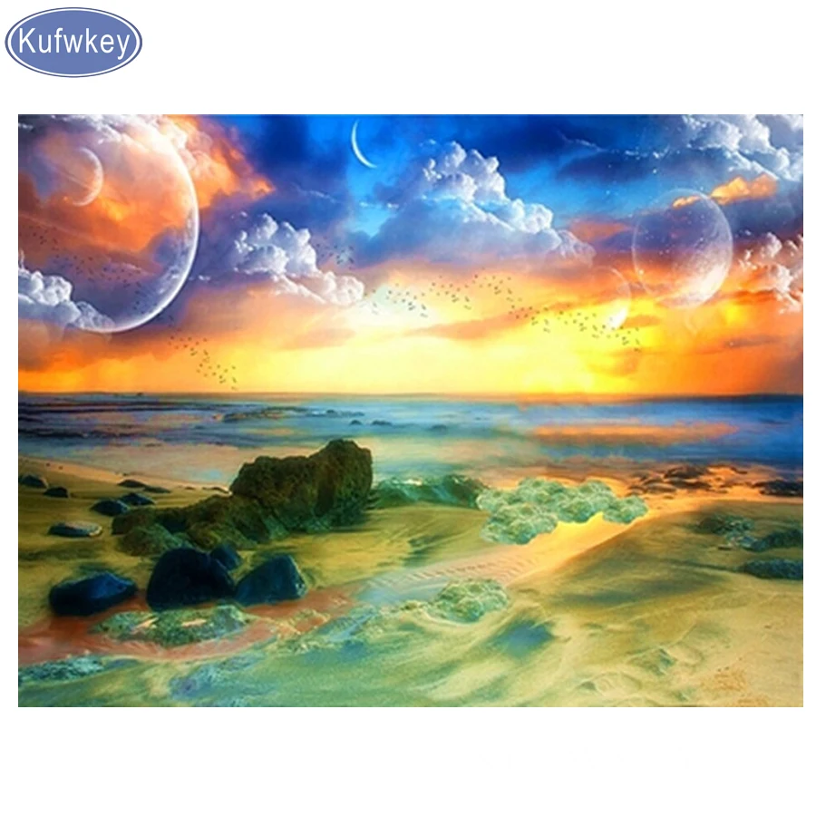 Алмазная живопись звездное небо 5D сделай сам рукоделие вышивка крестиком