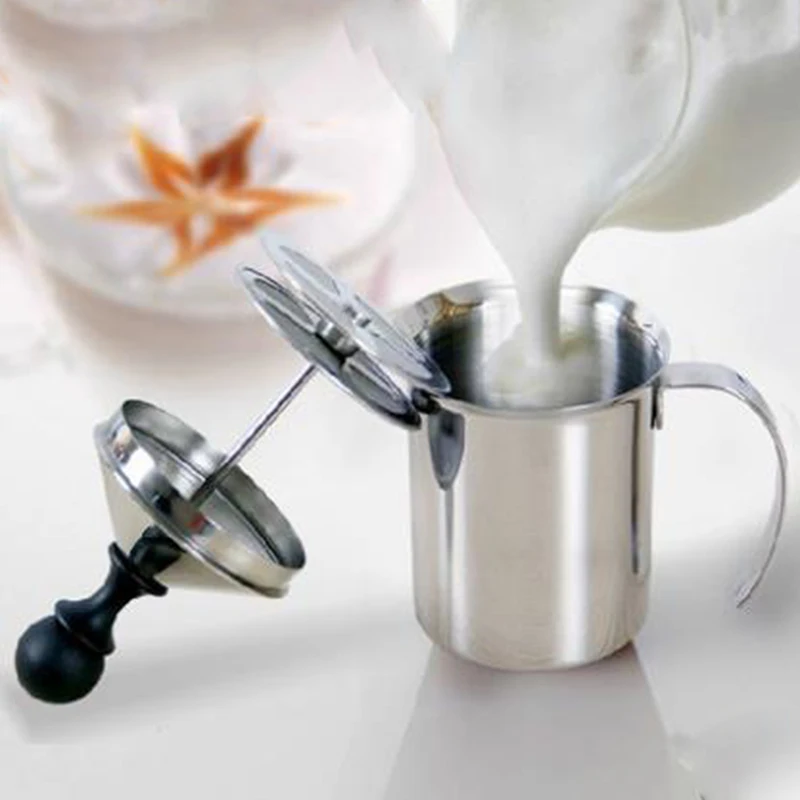 

400ML/80ML Coffee Bubble Frother Stainless Steel hand milk bubble device cappuccino milk bubble device coffee utensils