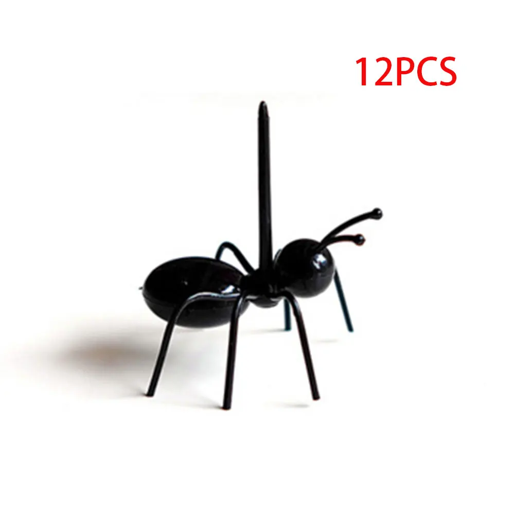 

12X Cute Plastic Mini Ant Fruit Serving Fork Home Party Bento Lunch Box Decor