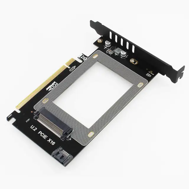 Adaptador de SFF-8639 PCI-E, 4X, X16 a U.2, NVMe, PCIe, SSD, PCI-e a U2, tarjeta M.2, NGFF, 3,0 ", SSD a PCI-EX16 Intel Adaptador de SFF-8639 PCI-E, 4X, X16 a U.2, NVMe, PCIe, SSD, PCI-e a U2, tarjeta M.2, NGFF, 3,0 ", SSD a PCI-EX16 Intel