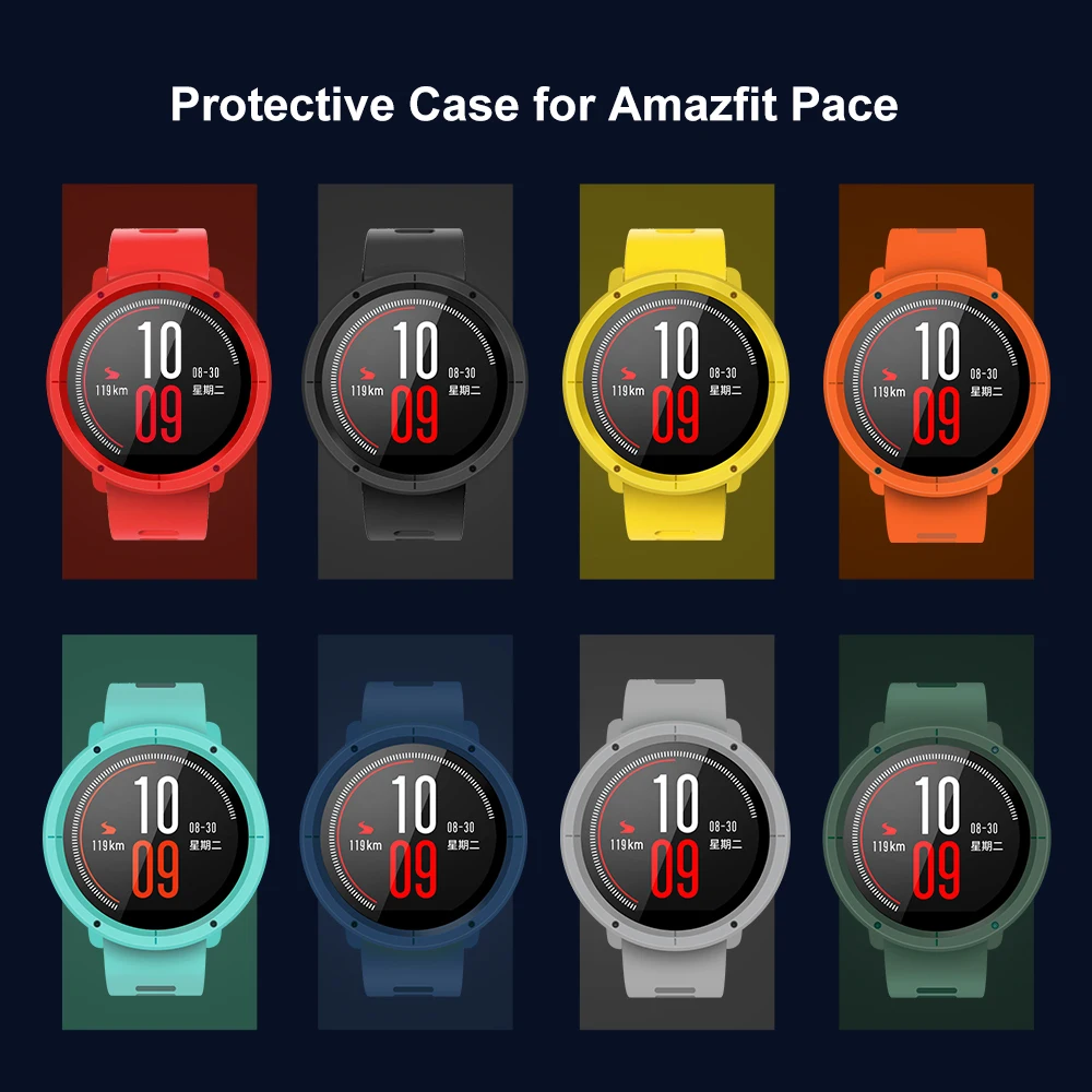 SIKAI 22 мм мягкий силиконовый ремешок для часов с защитным чехлом Huami Amazfit Pace браслет