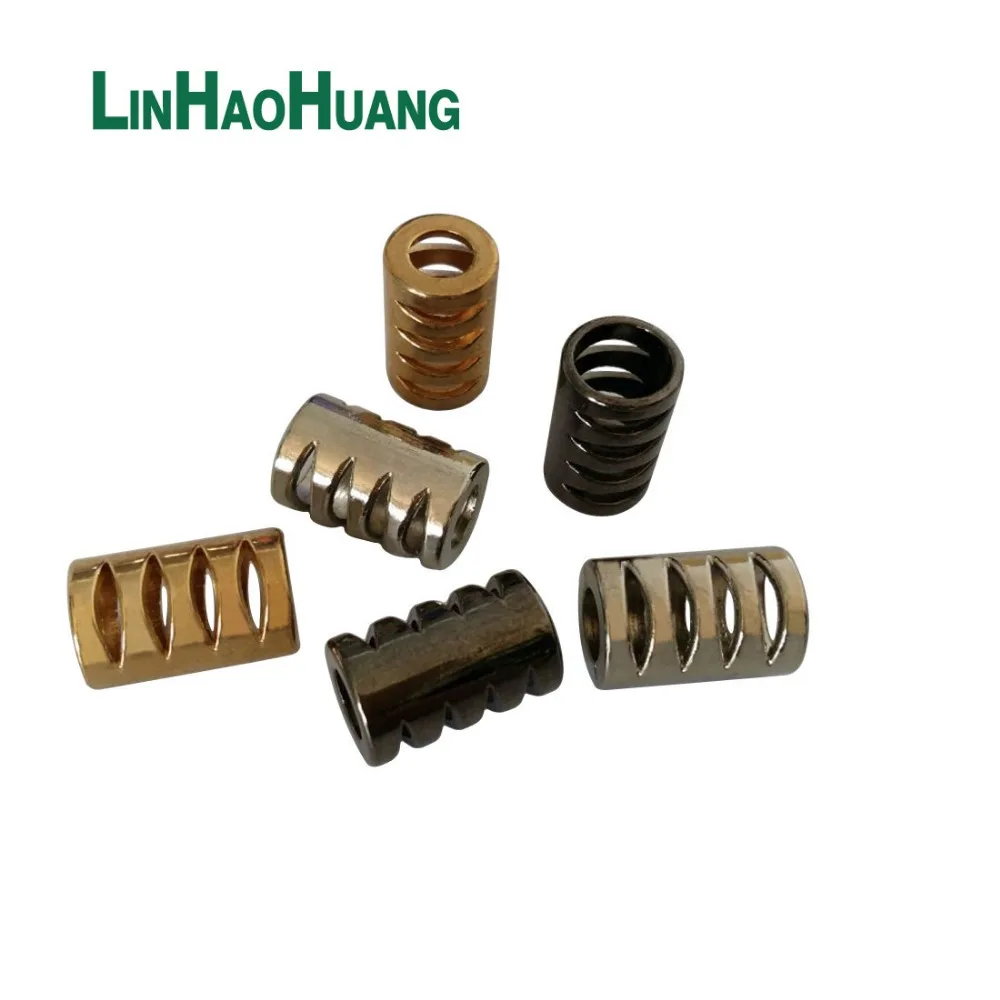 

100pcs/Lot Round Metal Zinc Alloy Plugs Bell Cord Finish Lock Nickel Black Gold For 5mm Elastic Cord Free Shipping Stopper-15MM