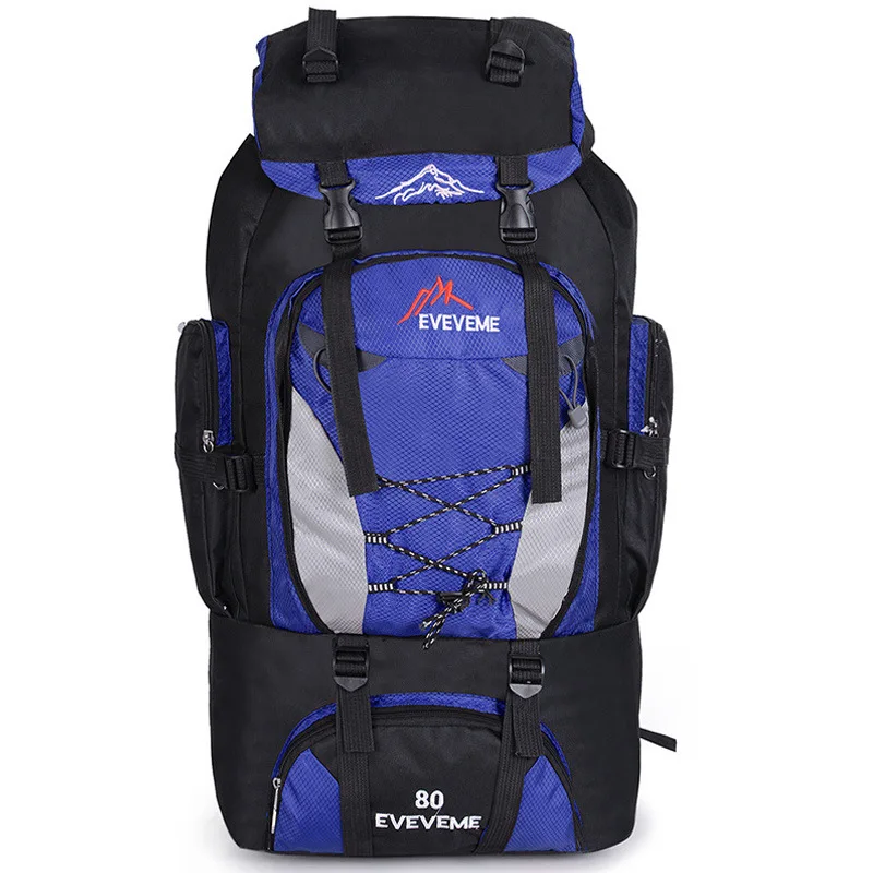 Outdoor Sports Backpack Ultra-light Cycling Rucksack Nylon Men Women Waterproof Hiking Camping Bags Travel Large 80L FT0096