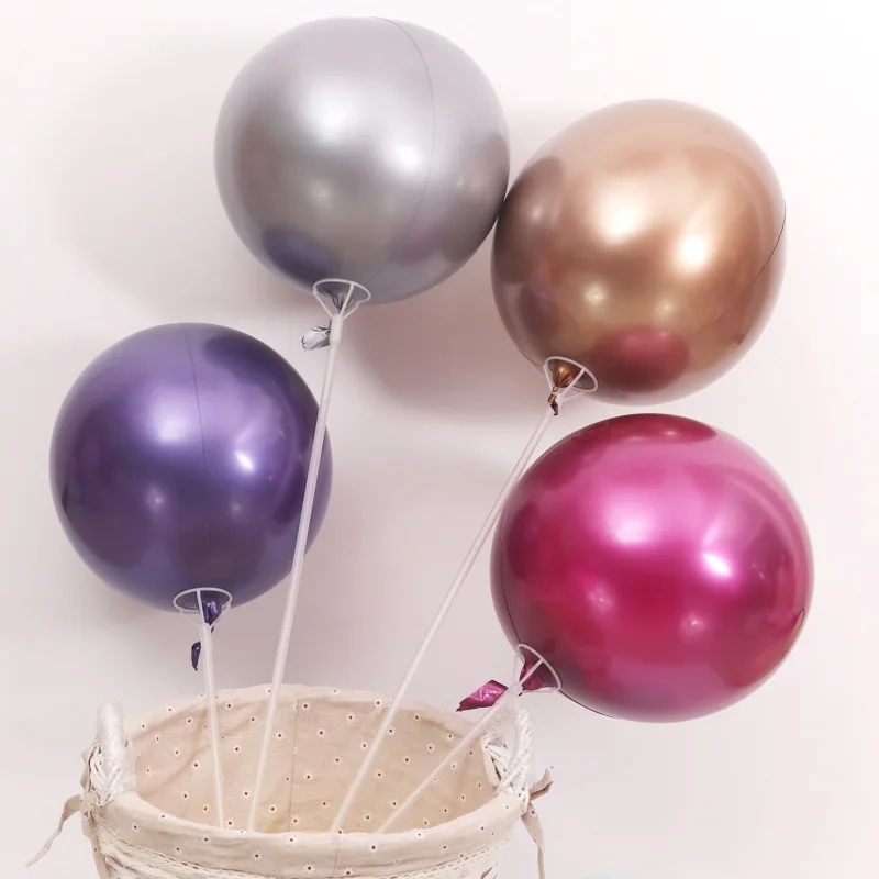 1pc 18inch Metal Bobo Balloon Metallic Color Bubble Balloons Birthday