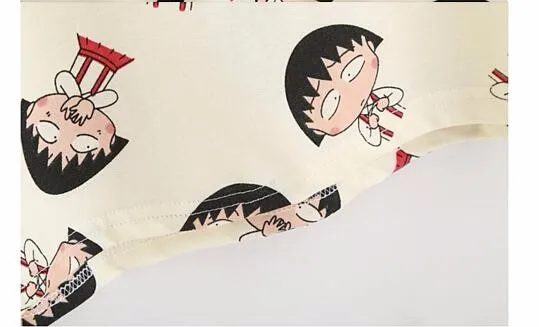 DHL, 30 шт., г. Летняя новая модная футболка с короткими рукавами и принтом «Chibi Maruko» футболка на бретелях для девочек