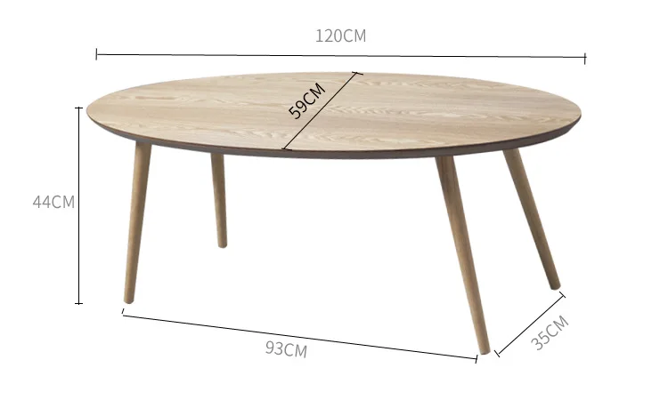 Кофе таблицы Гостиная мебель домашняя мебель твердой древесины овальный стол чайный столик basse минималистский диван столик 120*59*44 см
