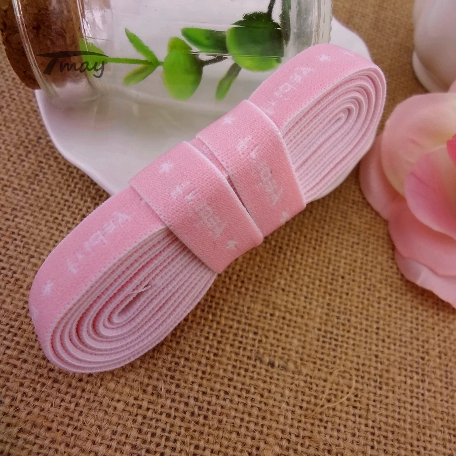 1310 розовая кружевная лента "Friday" 15 мм(прибл. 5/") эластичные резинки для шитья, Кружевная аппликация, отделка одежды, ткань