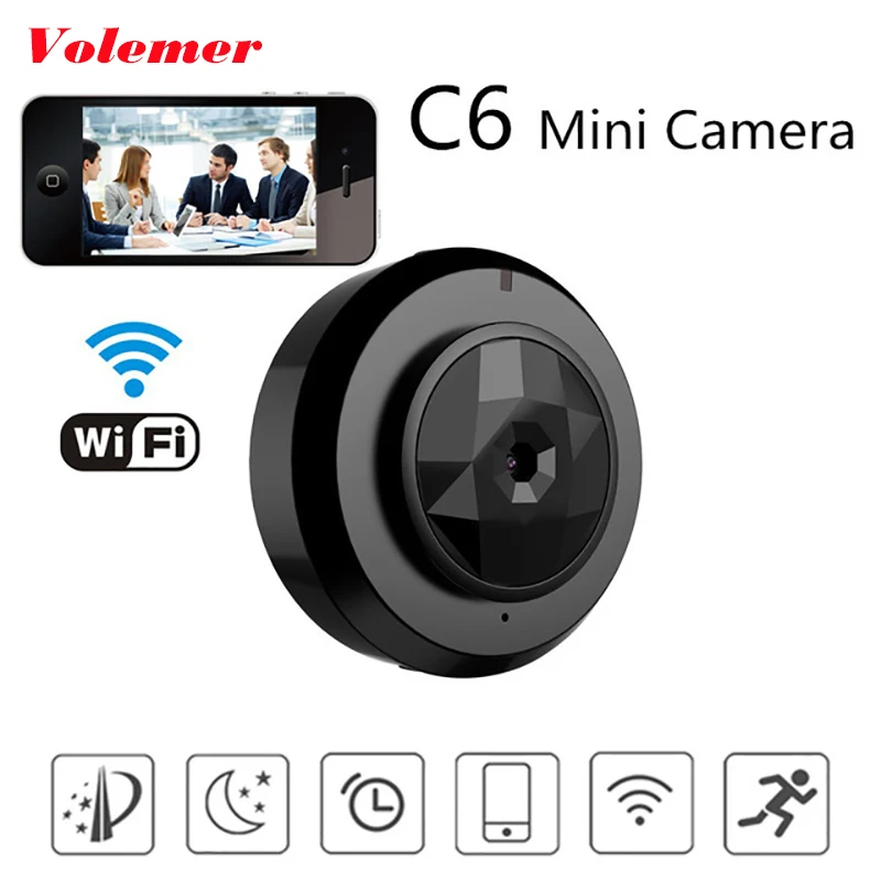 Volemer Camsoy C6 мини камера wifi со смартфоном приложение видео запись IP микро
