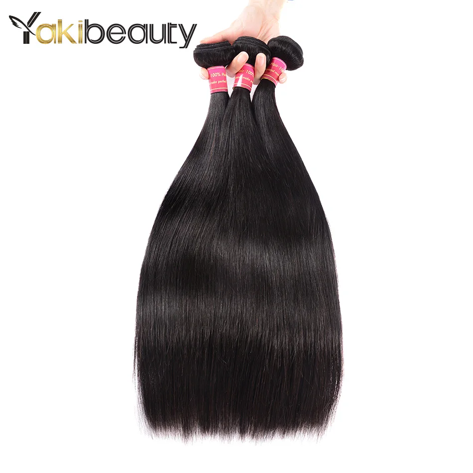 4 Bundles Malaysian Straight Hair Bundles Deals 8-28 Remy Human Hair Bundles Natural Black Color Weave Extension Yakibeuty Hair (67)