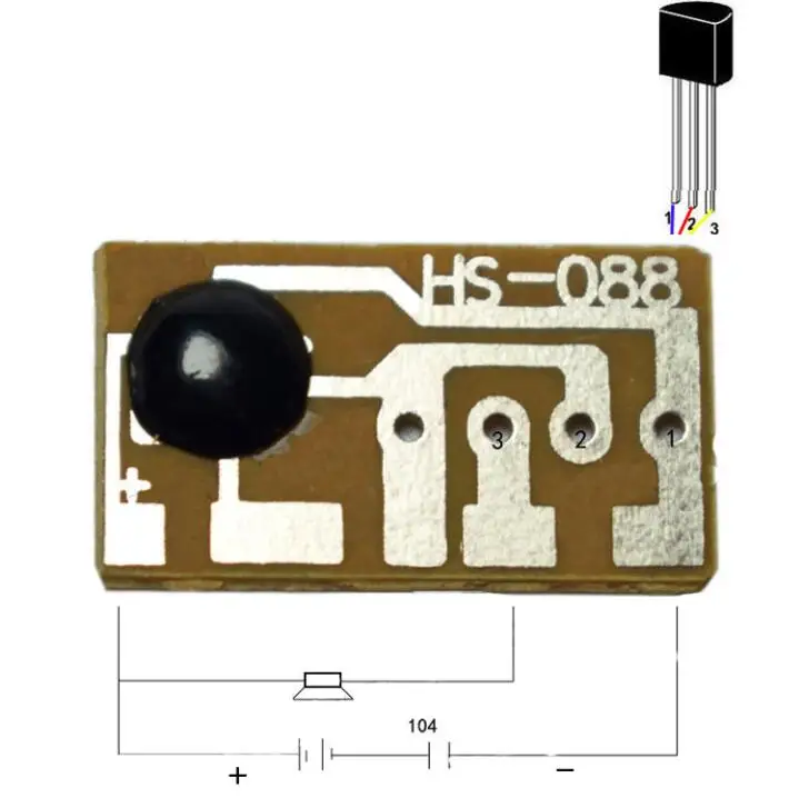 

10 PCS HS-088 Dingdong Tone Doorbell Music Voice Module Board IC Sound Chip For DIY/Toy