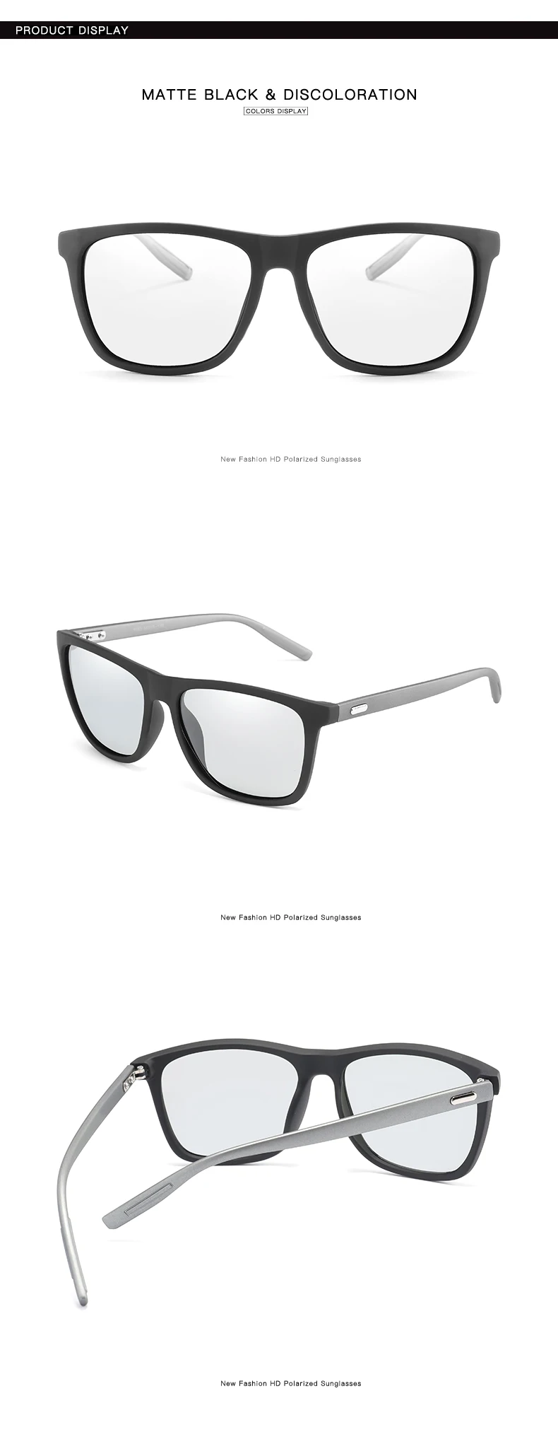 Новые мужские фотохромные солнцезащитные очки для вождения на открытом воздухе, мужские Поляризованные поляризованные солнцезащитные очки