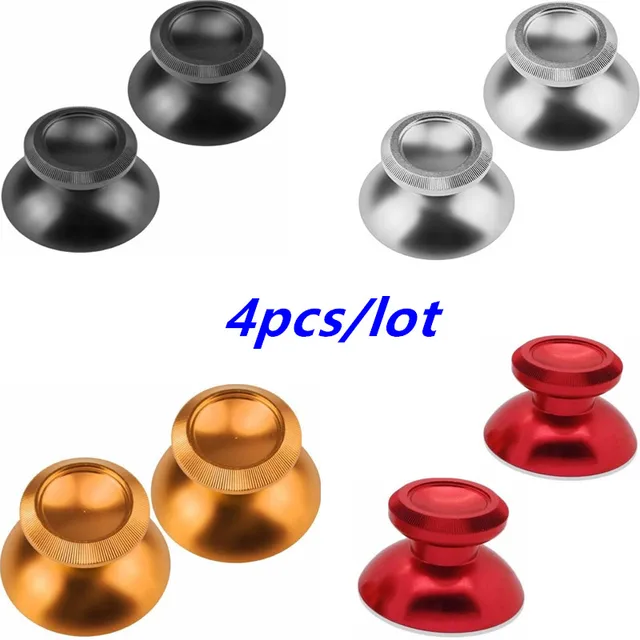 Special Offers 4pcs/lot For Playstation 4 PS4 Xbox One Controller Aluminum Alloy Analog Thumbstick Thumb Sticks Joystick Replacement Cap Cover
