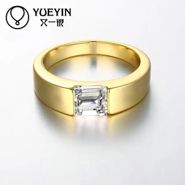 Newest Trendy Male Jewelry Crystal Rings Wedding, Korean Couple Ring