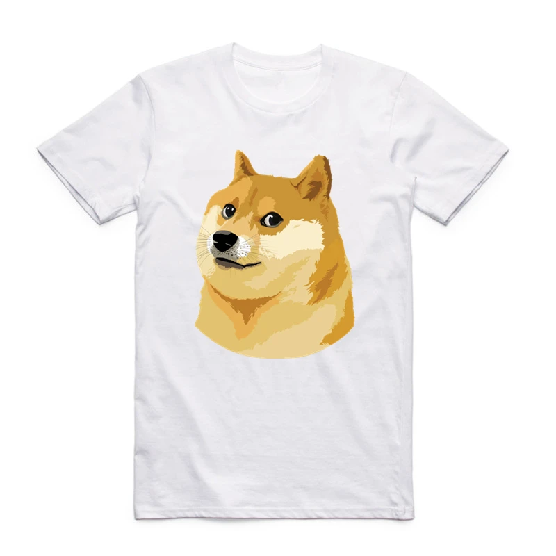 Азиатский размер, мужская и женская футболка с принтом Thug Doge Deus God Dog, Шиба-ину, белая футболка с коротким рукавом и круглым вырезом, забавная футболка для фитнеса harajuku
