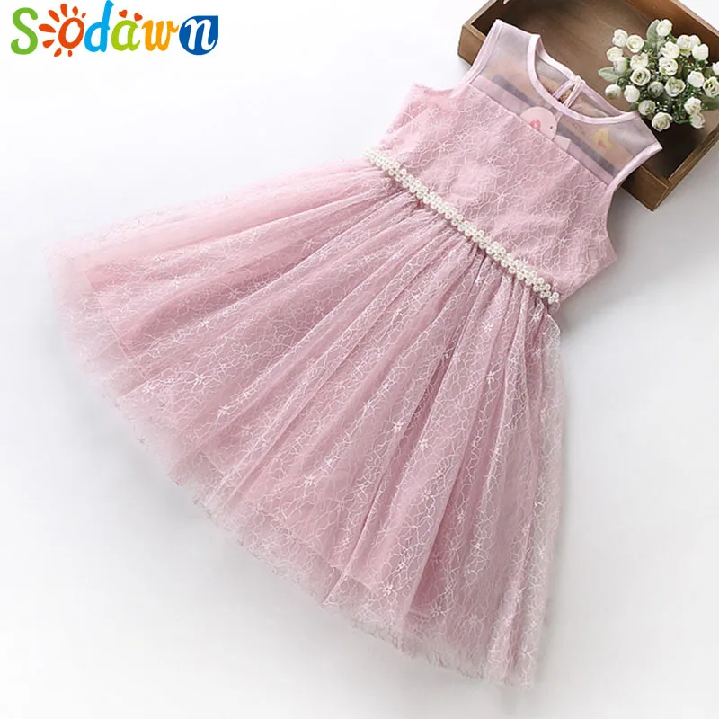 

Sodawn 2018 Girls Dress Summer New Sleeveless Lace Party Princess Dress Girls Teenage Girls Clothing Baby Girls Princess Dress