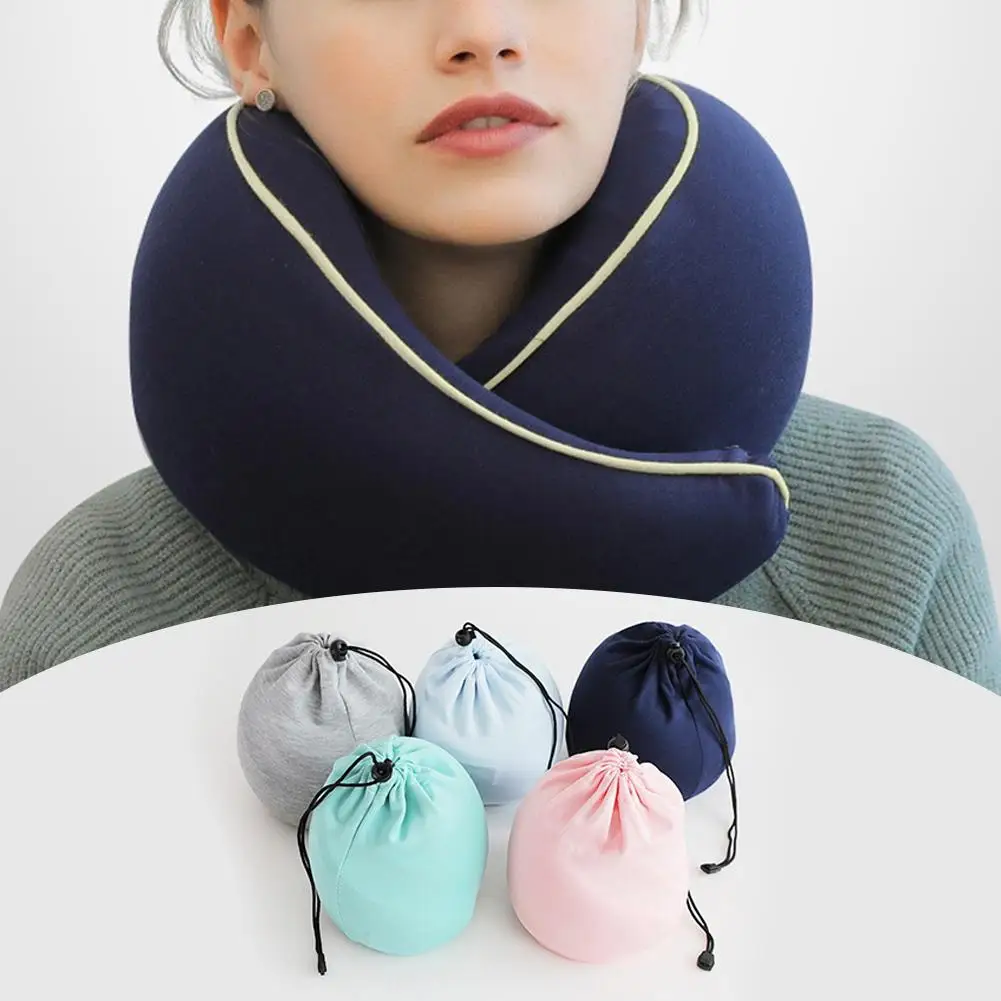 

Travel Pillow U-shaped Pillow Slow Rebound Pillow Portable Storage Memory Cotton Cervical Pillow Aircraft U-shaped Pillow