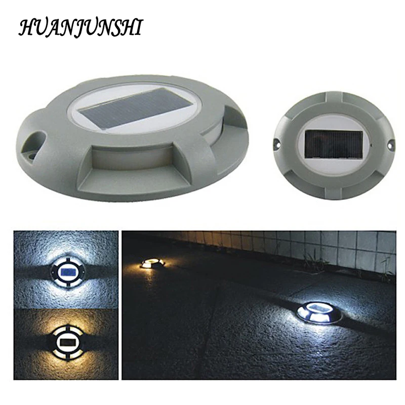 

2PCS Solar LED Path Deck Road Stud Light Waterproof Security Lighting Warm White Outdoor Driveway Pathway Yard Garden Step Lamp
