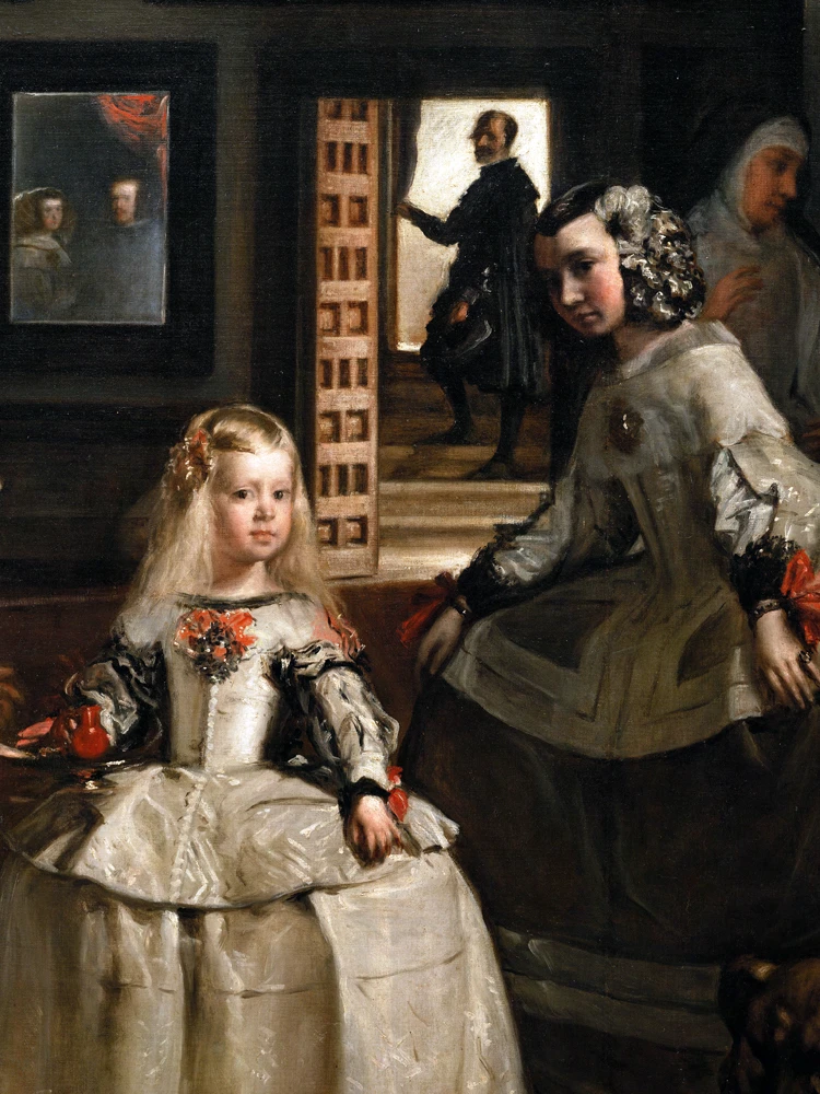Giant Poster Figure Prints Classical Portrait Painting From Velazquez Diego Rodriguez The Family Of Felipe Iv Or Las Meninas Wall Stickers Aliexpress