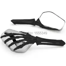 Black Skull Skeleton Aluminum Motorcycle Mirrors For Harley Sportster Dyna Touring Honda Yamaha Suzuki Kawasaki Victory