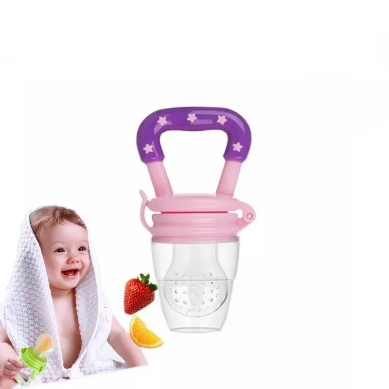 Newborn Baby Fruit Teether Baby Nipple Food Bite Safe Feeder Bite Food Teether Oral Care Pacifier Birth Infant Silicone Teethers