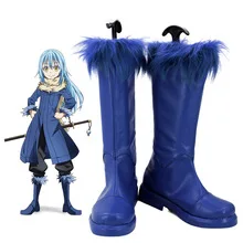 Обувь для костюмированной вечеринки; Tensei Shitara Slime Datta Ken Rimuru Tempest; ботинки для косплея; синяя обувь