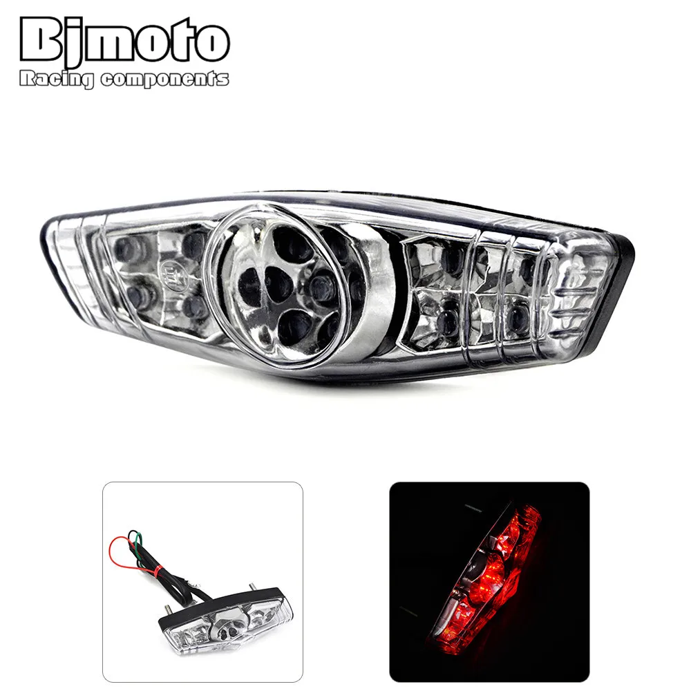 

LPL-052 Clear 12V 2W Emark Motorcycle License Plate Mount Tail Brake LED Light Motocross Running Stop lights Rear Taillight