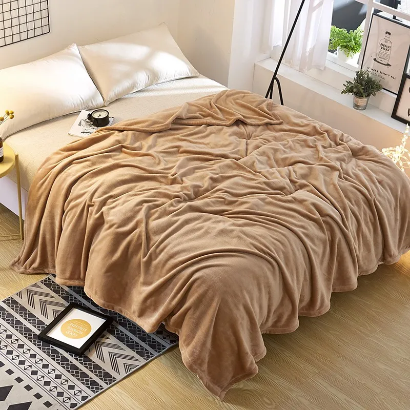 Черное чистое серое Норковое одеяло, покрывало для взрослых, мягкое плюшевое Флисовое одеяло, толстые одеяла на диван/кровать, разноцветные, 200x230 см