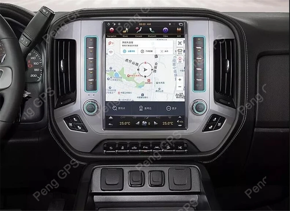 Tesla вертикальный экран автомобиля gps навигация для Chevrolet Silverado для GMC Sierra 12," Android 7,1 dvd-плеер мультимедийная Главная панель