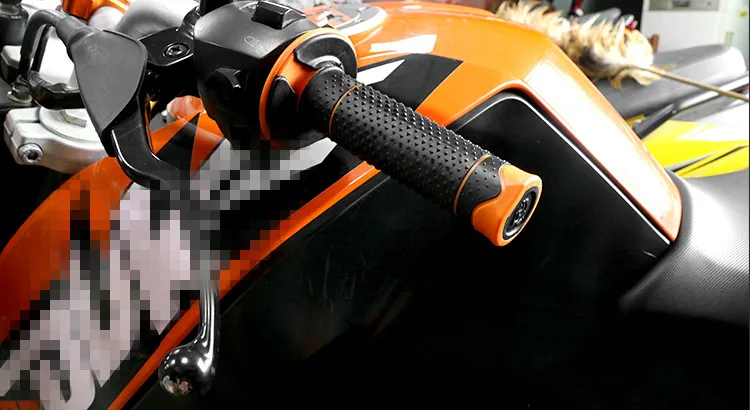 motorcycle Handle Pitbike Handlebar Grip orange Hand Grips for Kawasaki VERSYS 650cc ZG1000 CONCOURS ZRX1100 1200 ZX1100 ZX11