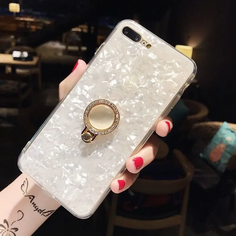 

HONGRUNA Hot Girl Gel Pattern Shiny Phone Cases For Samsung J5 J7(2016) Prime S8 Plus S9 S9Plus Note Cover With Ring Bracket