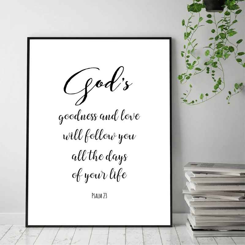 Verses Typography Canvas Picture Home Decor