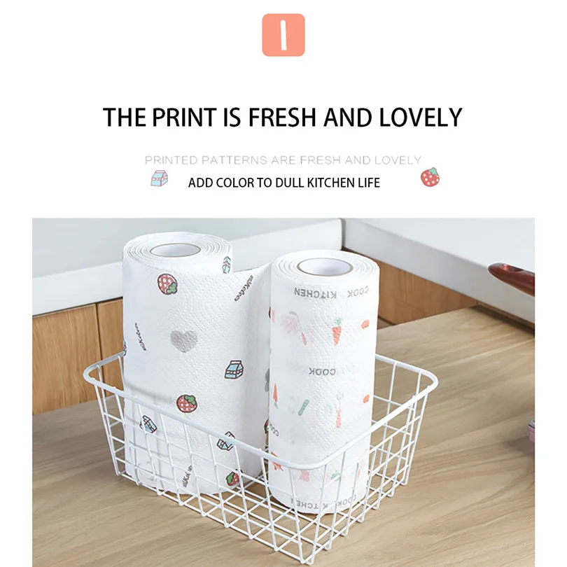 Kitchen Clean Paper Towel Cloth Durable Washable for Dish Glass Desk Paper Towels Household Cleaning Tools #4A03 (12)