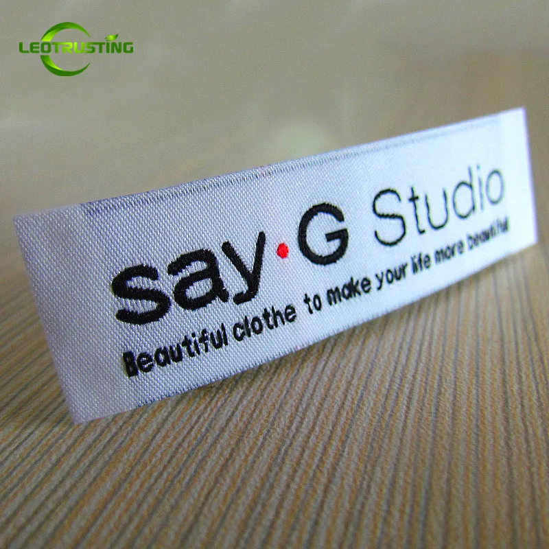 1000 шт. тканые этикетки для одежды с вышивкой|woven clothing labels|clothing brand labelsclothing labels |