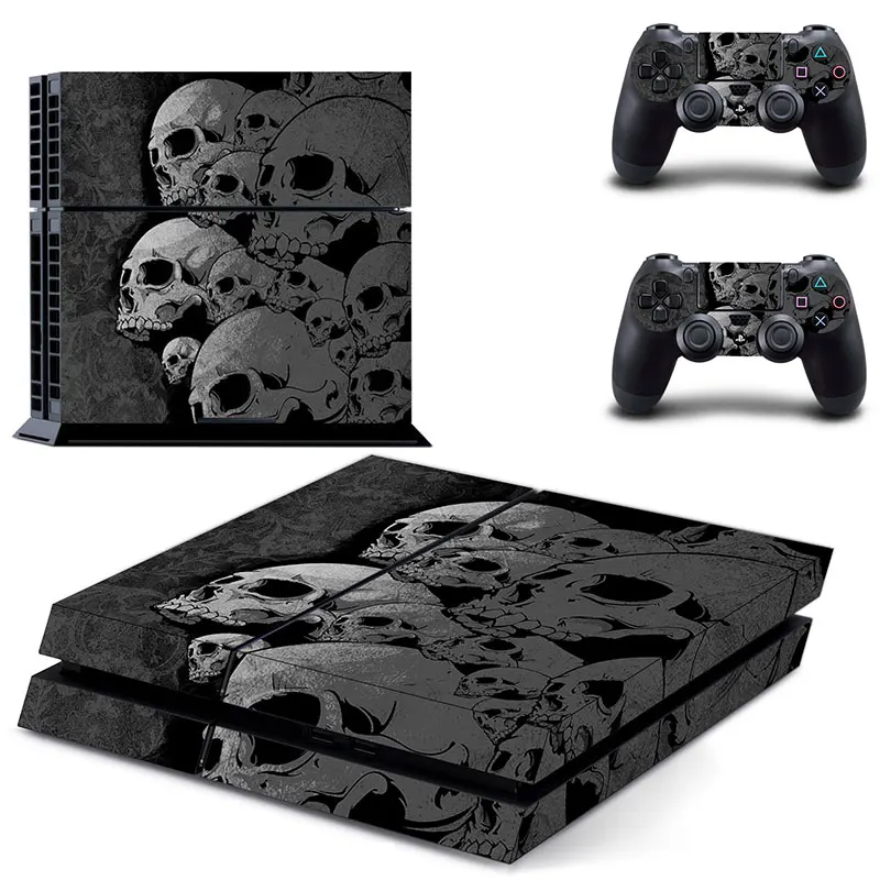 

HOMEREALLY Sticker PS4 Skin Black Skull Camouflage PVC Sticker Cover For Sony Playstation4 Console and Controller Ps4 Accessory