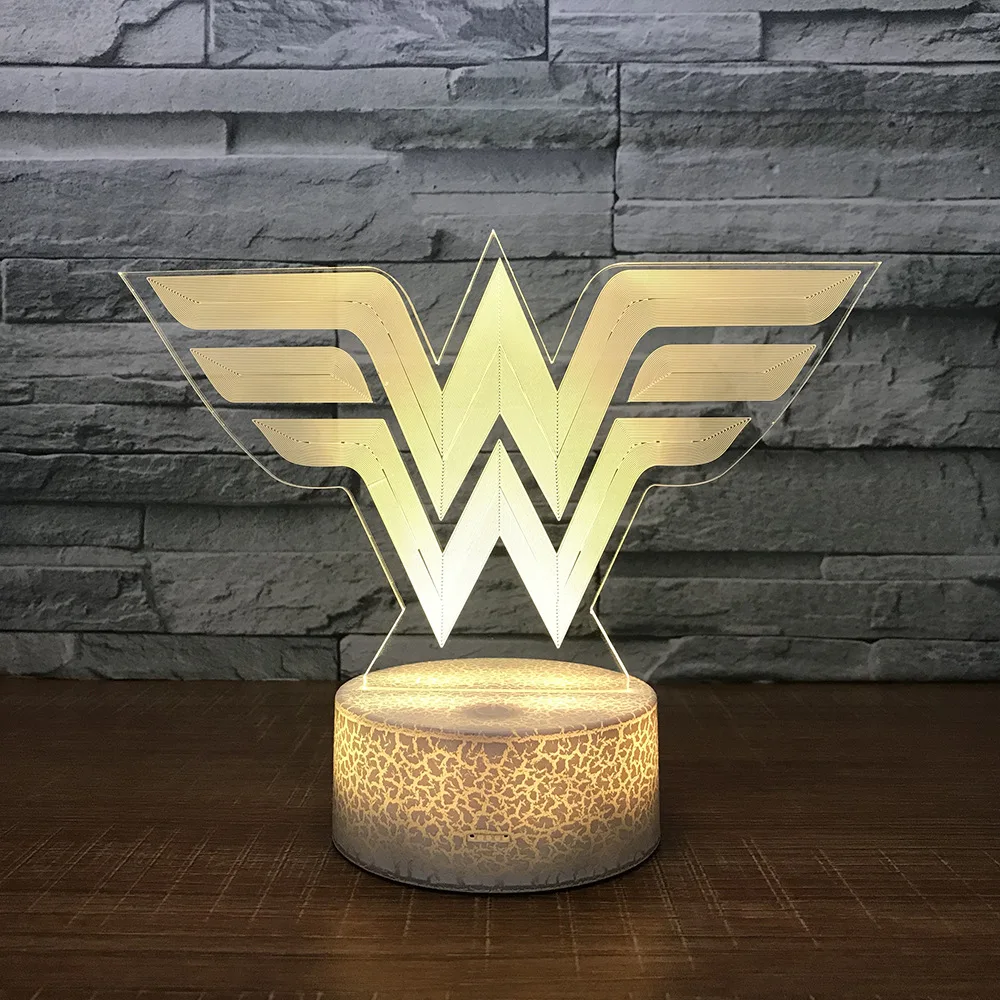 

Wonder Woman LED Night Light 7 Color Change Desk Light Action Figures Boys Girls Birthday Toys 126