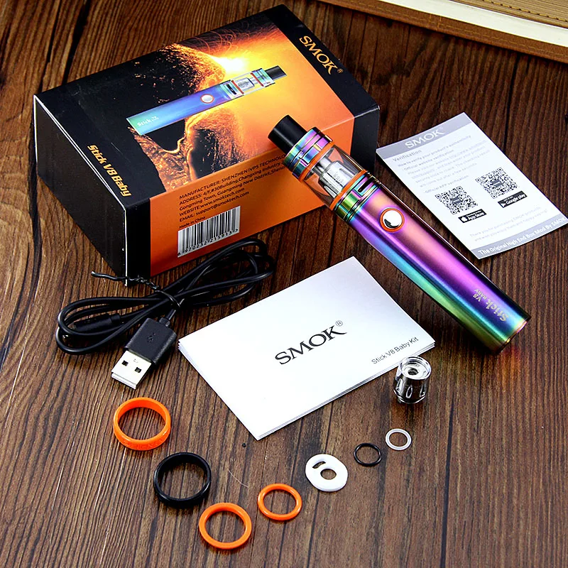 Smok stick V8 Детские комплект VAPE Пера eGo AIO испаритель e сигареты кальян TFV8 ребенок бак