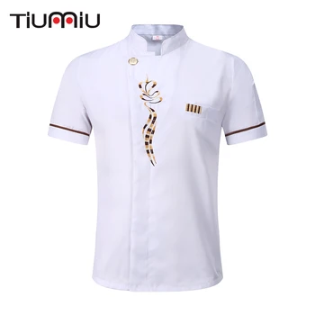 

New Arrival 5 Colors Wholesale Unisex Kitchen Chef Uniform High Quality Short Sleeve Breathable Chef Jackets Bakery Food Service