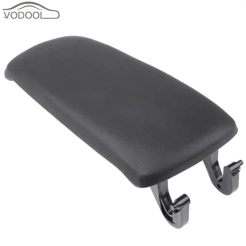 Black Leather Auto Car Center Console Armrest Lid Cover Cap for Audi A6 C5 00 06