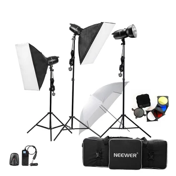 

Neewer 750W(250W x 3)Professional Photography Studio Flash Strobe Light Lighting Kit for Portrait Photography Studio Video shoot