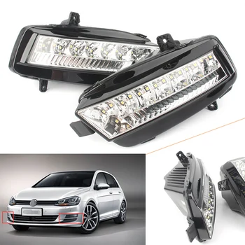 

Auto LED DRL Daytime Running Lights Fog Lamp Light For Volkswagen Golf 7 MK7 2014 2015 2016 DC 12V