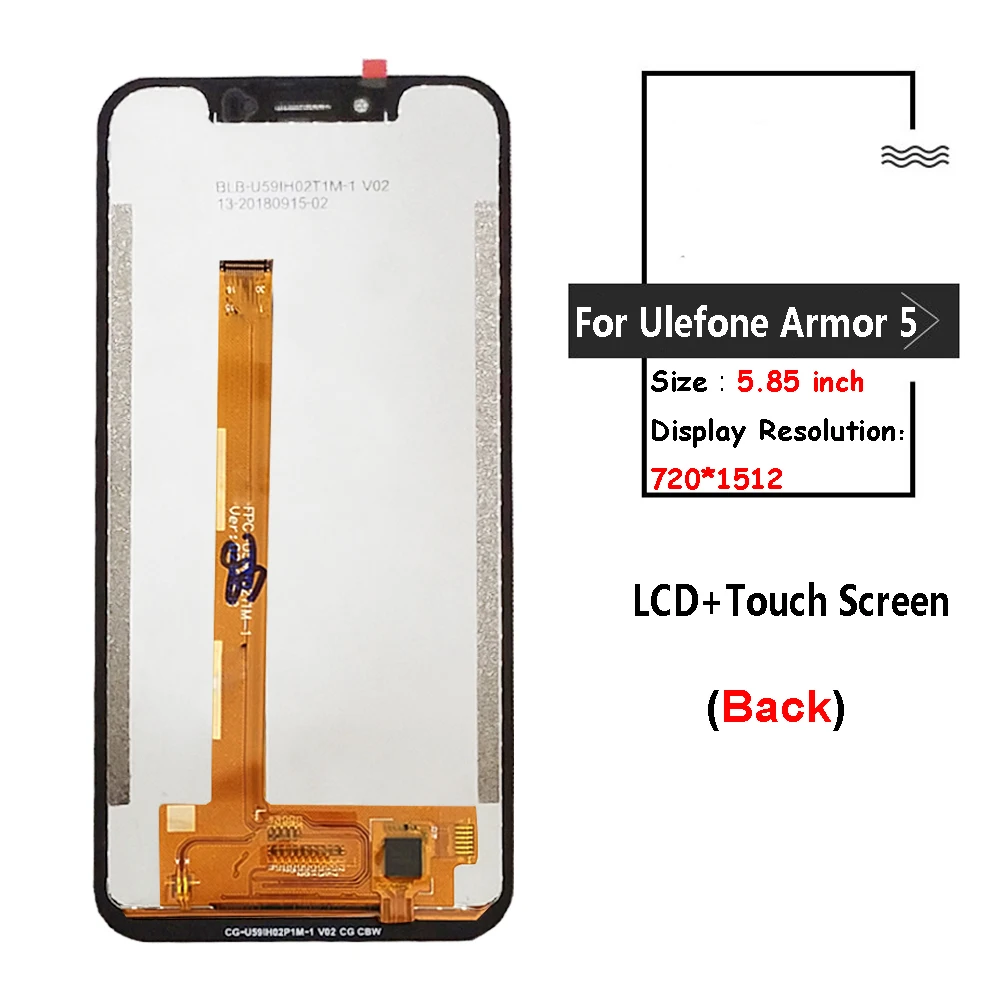 Для Ulefone Armor 5 ЖК дисплей сенсорный экран дигитайзер панель стекло Запчасти Замена