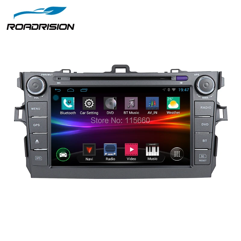 Автомобильный DVD плеер RoadRision 8 &quotAndroid 6 0 для Toyota Corolla 2007 2011 Bluetooth gps навигация радио