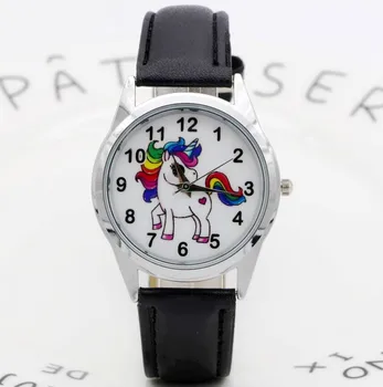 

New unicorn desgin kids cartoon Watch Fashion child Watches Quartz children Jelly boy Student Wristwatch relogio clock