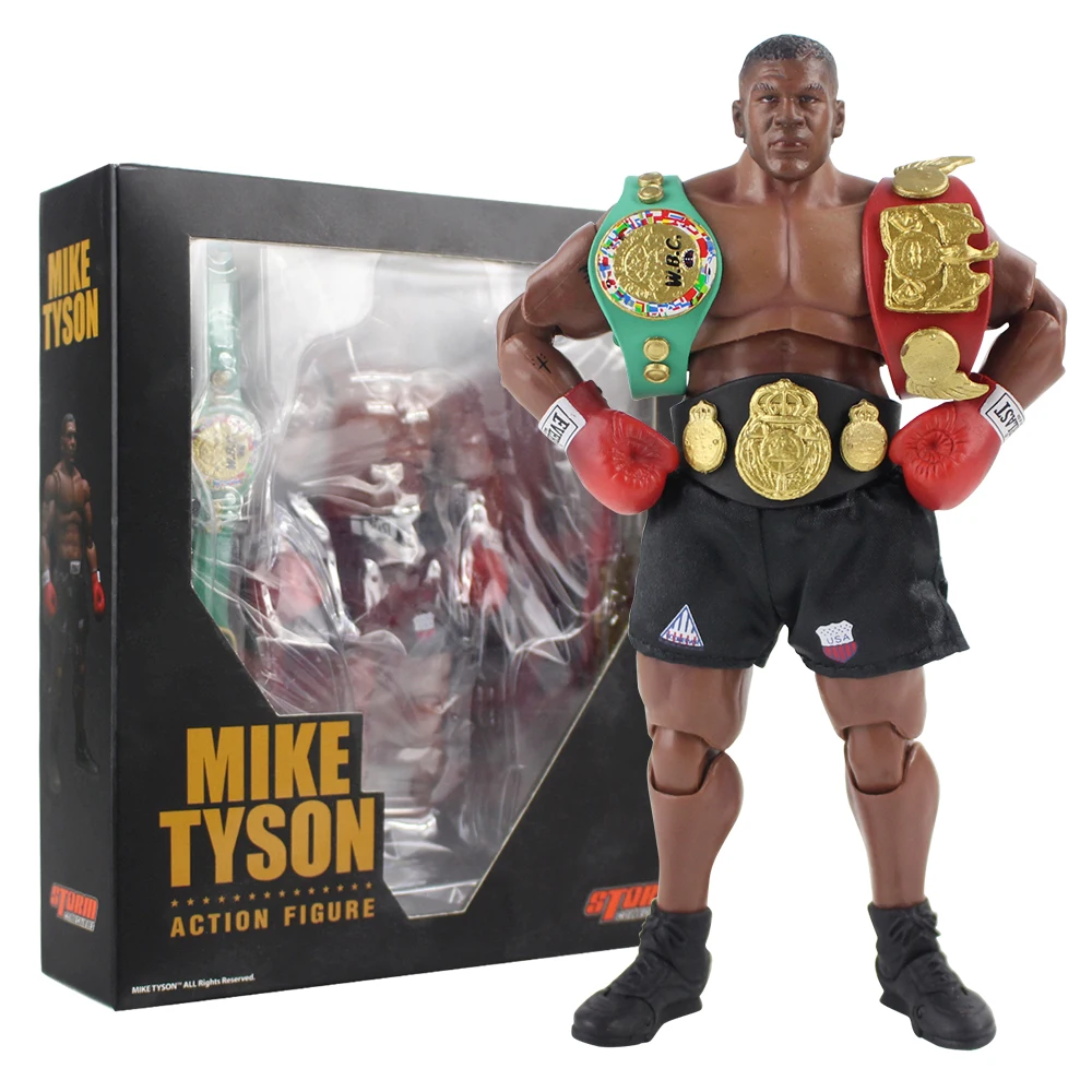 

17.5cm Champion Boxer Action Figure Mike Tyson With Gold Medal Belt Model Toy Great Gift for Collection