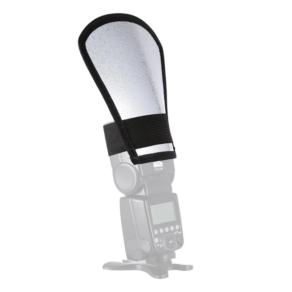 Kaliou Photo Studio Accessories Universal External White Silver Flash Diffuser Softbox Reflector for Most DSLR Camera