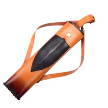 Orange Wonderful Handmade Italian Cow Leather Pearlfish skin Archery Arrows Back Quiver