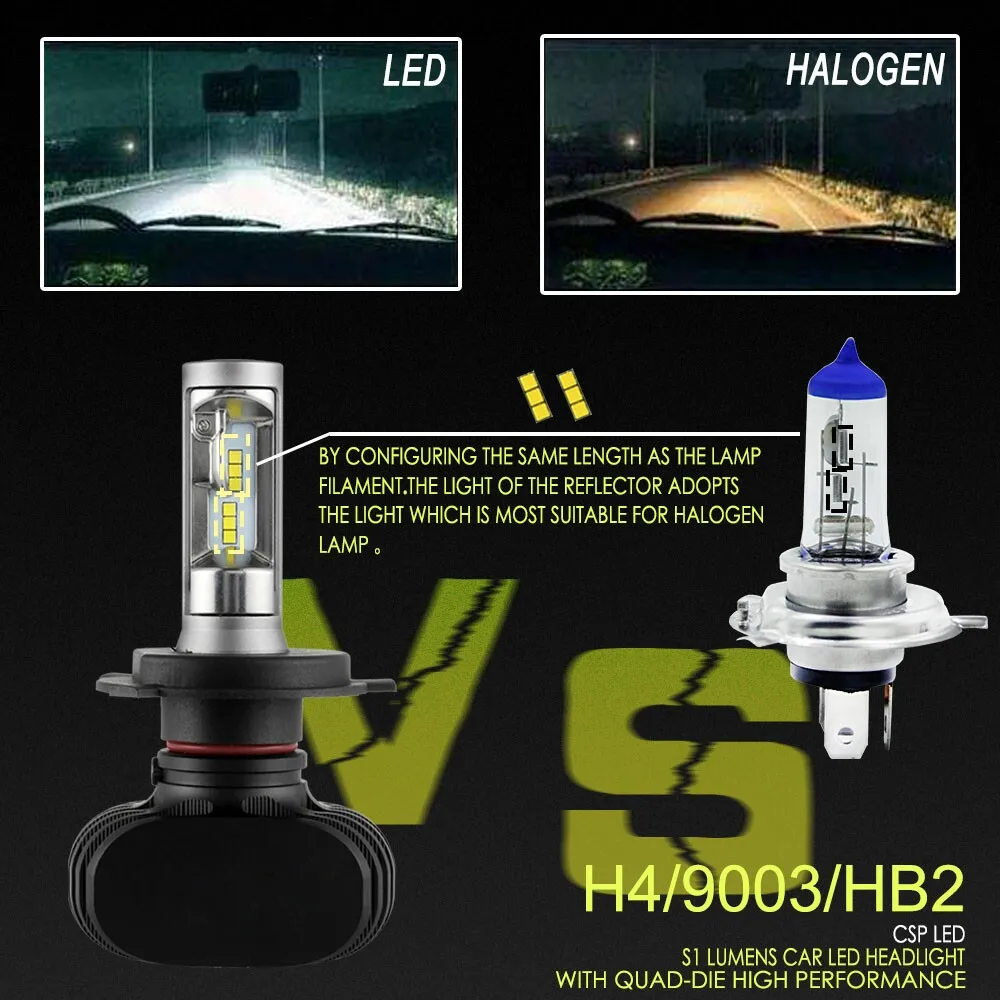 Комплект для автомобильных фар 50 Вт 9005 лм 9006 К|Передние LED-фары авто| |