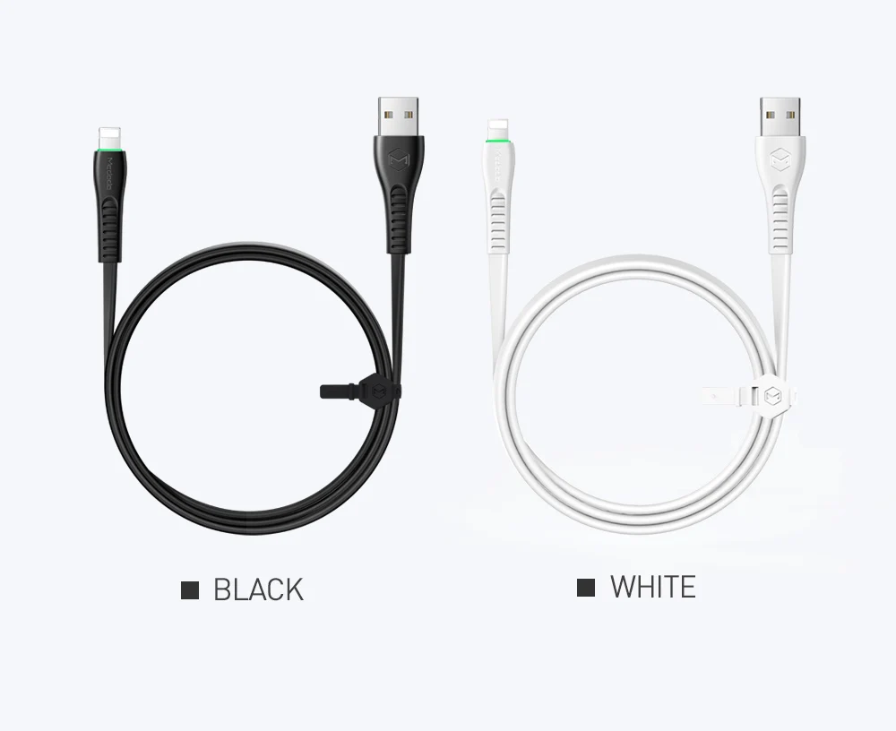Mcdodo USB кабель для iPhone XS Max XR X 8 7 6s Plus iPad Mini IOS 12 USB кабель для телефона, зарядное устройство, шнур для передачи данных 2A, светодиодный кабель для быстрой зарядки