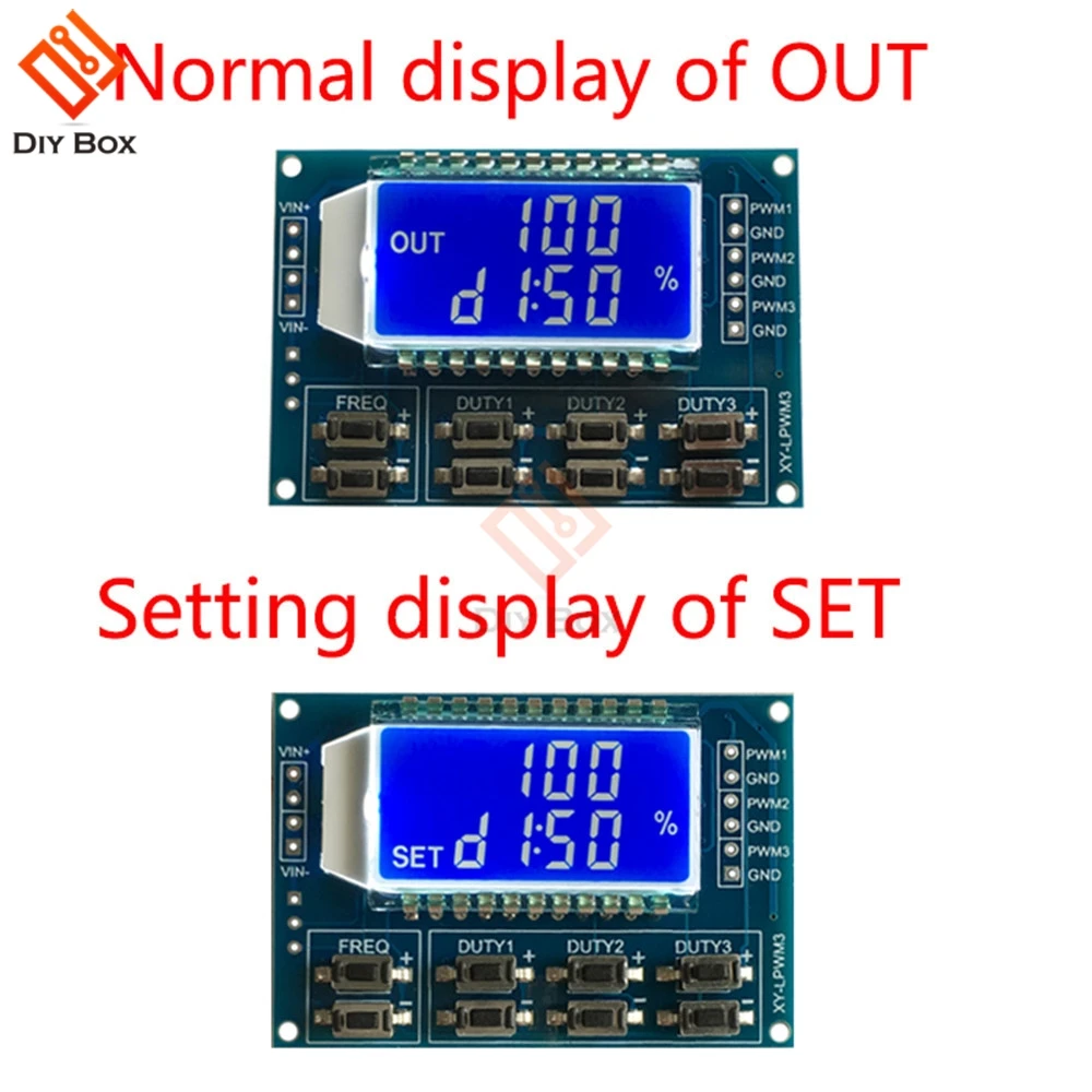 1Hz-150 кГц Отношение сигнал/генератор PWM частота импульсов рабочий цикл регулируемый модуль ЖК-дисплей Дисплей 3,3 V-30 V PWM плата Модуль гибкий кабель