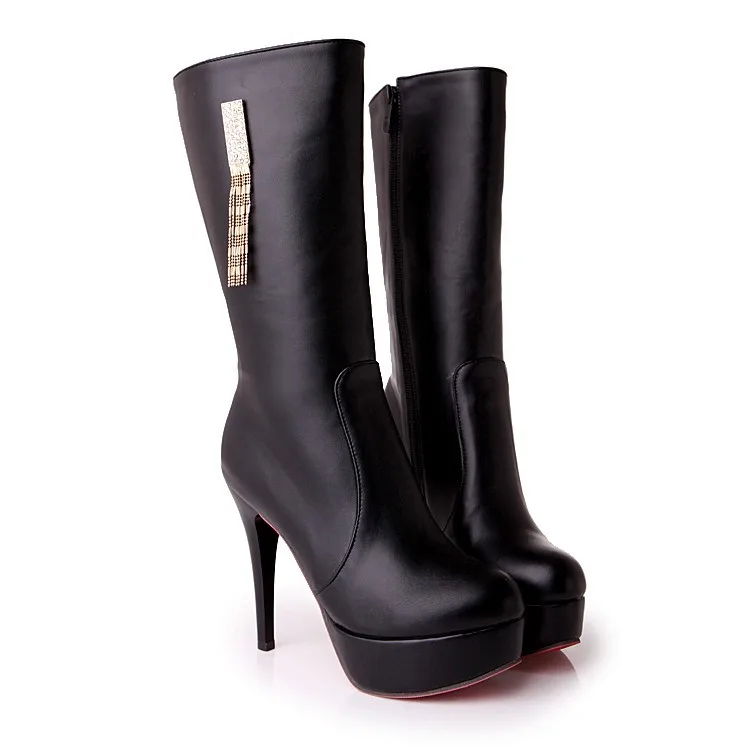 Женская модная обувь; motocicleta mulheres martin outono inverno botas de couro; femininas botas; женские ботинки из парусины; 812 - Цвет: Черный